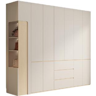 新款免拉手ENF级衣柜实木定制到顶分段式卧室家用现代简约大衣橱