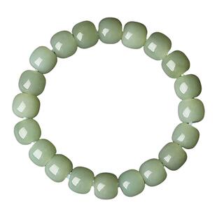 且末蓝和田玉手串亲宝水晶和田玉青玉老型珠手链女男款玉石饰品