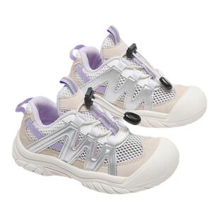 安奈儿女童运动鞋单网鞋2026新款夏季透气网面户外徒步儿童登山鞋