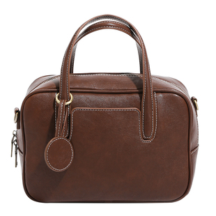 香港品牌高级感方糖保龄球包包女2025新款植鞣皮手提单肩包小方包