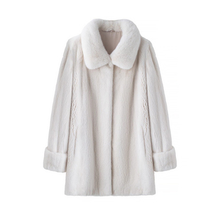 在逃公主 全抽南瓜袖貂皮大衣女水貂皮草中长款整貂年轻款外套冬