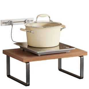 厨房台面家用电磁炉支架电饭煲置物架橱柜内柜子收纳架分层架锅架