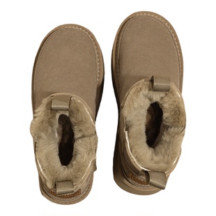 切尔西厚底雪地靴女款2025新款保暖羊毛棉鞋内增高鞋子女鞋冬