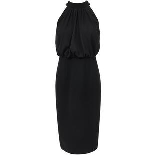 Vero Moda连衣裙25夏季新款淡人挂脖系带褶皱雪纺拼接宴会礼服裙