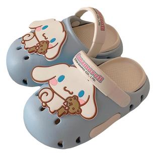 细细条 三丽鸥可爱玉桂狗儿童洞洞鞋室外防滑厚底女童沙滩凉鞋夏