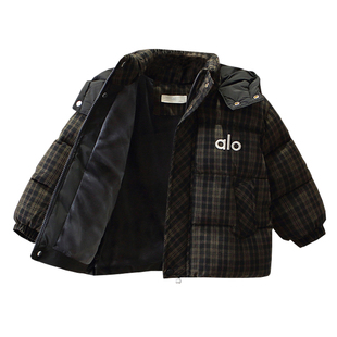 男童冬装外套2025新款儿童洋气冬季加绒加厚棉衣宝宝酷帅羽绒棉服