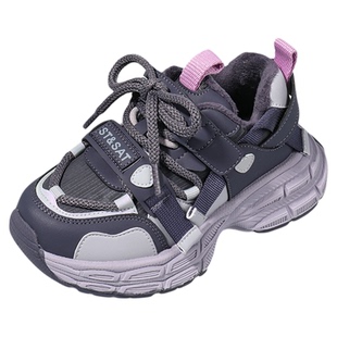 星期六童鞋儿童加绒运动鞋女童2025冬季加厚保暖防滑厚底休闲鞋