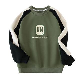 小象汉姆童装男童卫衣拼接款儿童打底衫2026春装新款中大童上衣潮