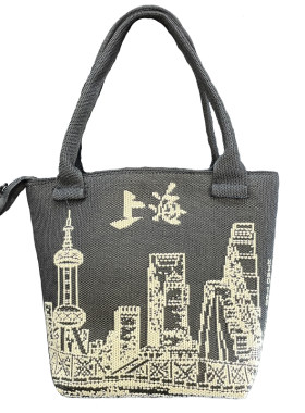 城市帆布上海纪念品针织包休闲袋