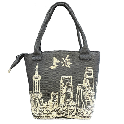 城市帆布上海纪念品针织包休闲袋