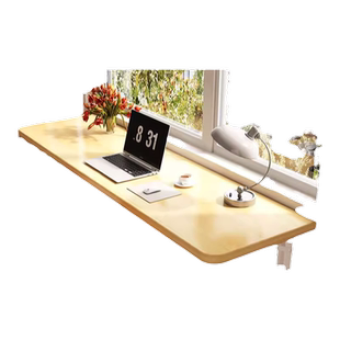 三梦墙上置物架可折叠桌挂墙面墙壁免打孔木板一字隔板客厅收纳架