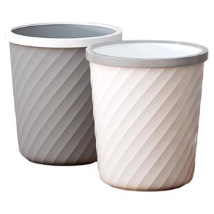 MR/妙然新款罗马纹带压圈垃圾桶家用厨房用大容量分类清洁纸篓1个