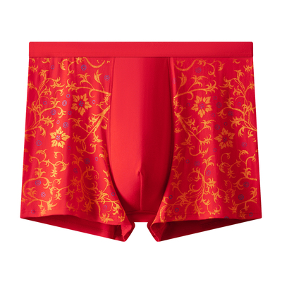 高腰深档纯棉加肥加大男士内裤