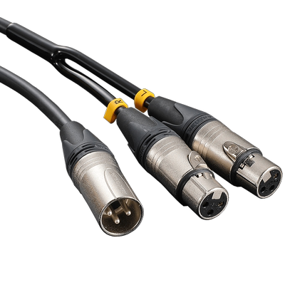 CANARE一分二卡侬公转母音频线