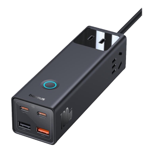 倍思100W氮化镓充电器插座宿舍排插USB充电插排多孔接线板适用华为小米苹果15手机65w快充笔记本电脑插线板