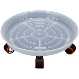 加厚树脂花盆托盘  万向轮透明移动花盆托底座带轮花盆架底托包邮