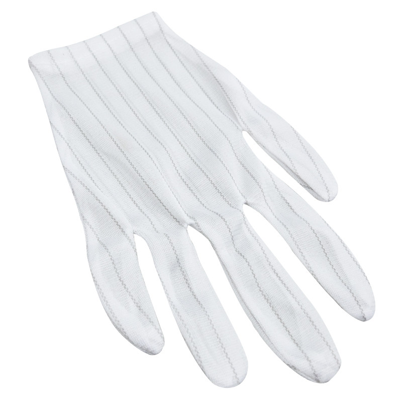 防静电手套条纹点胶点塑防滑耐磨劳保防护薄款加厚无尘电子厂工作