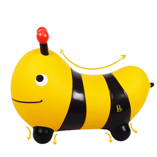 B.比乐跳跳马弹跳黄蜂河马儿童宝宝充气马弹跳玩具橡皮马新年礼物