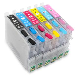 适用爱普生 R210 R230 墨盒 R310 R350 RX510 RX630打印机填充连供墨盒 小连供墨水盒彩色油墨盒T0491墨盒