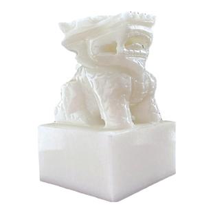 手工雕刻玉玺摆件白玉麒麟印章玉玺篆刻名字商务礼品天然玉石礼品