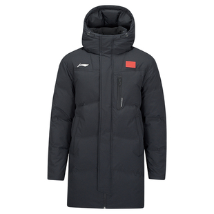 李宁羽绒服中老年女款妈妈棉袄2025新款中长款保暖人鸭大码冬装服