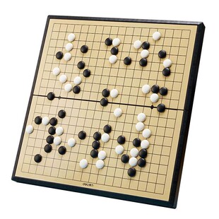得力五子棋儿童初学套装围棋棋盘带磁性出游便携出门游玩不易丢子