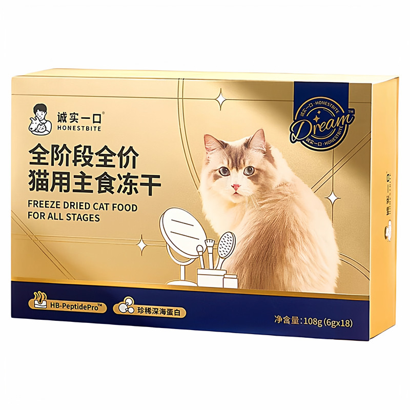 诚实一口奇迹小金砖冻干猫粮美毛