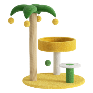 椰子树猫爬架猫窝猫树一体剑麻猫抓柱子小型不占地幼猫咪玩具用品