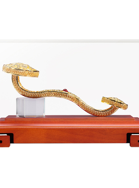 黄铜金色《花丝如意》摆件