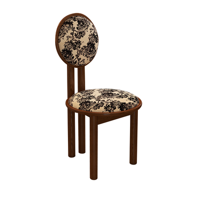 中古风实木餐椅法式复古软包