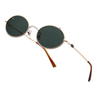 2026新款轻奢老钱风墨镜女款椭圆金属高级感近视偏光防晒太阳眼镜