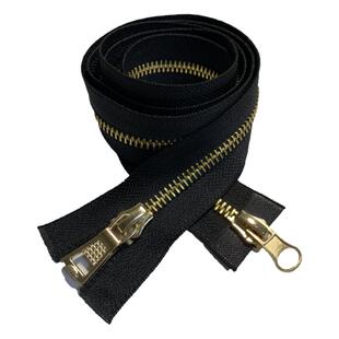 羽绒服拉链长高档双头金属长款双开 衣服拉链配件高档双头铜专用