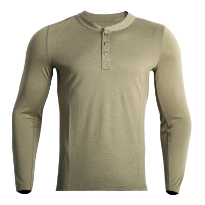 美利奴羊毛速干衣男士长袖亨利衫