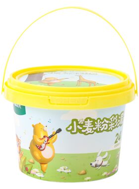 晨光橡皮泥小麦粉彩泥无毒儿童食品级面粉粘土幼儿园专用黏土24色12色桶装安全塑形