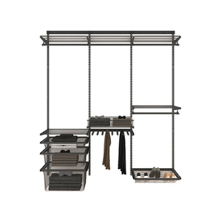 DIY横轨竖轨金属衣柜配件砌墙置物架衣帽间自制式钢框架材料衣架