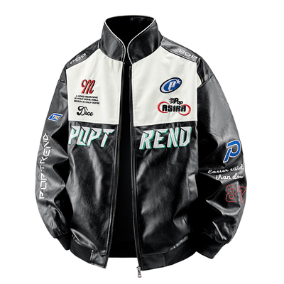 官网正品｜WASSUPBEE皮夹克新款