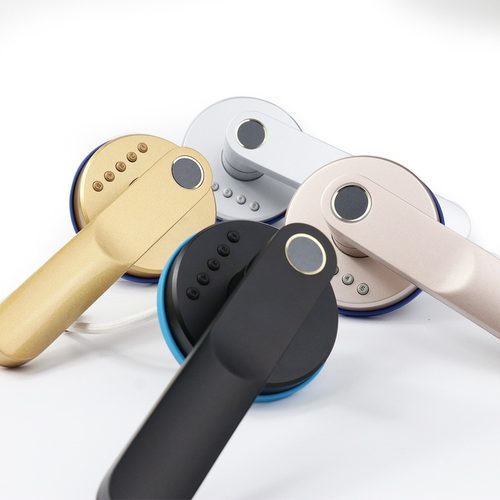 新款简约家用卧室门通用指纹门锁 三杠式电子防盗报警密码智能锁