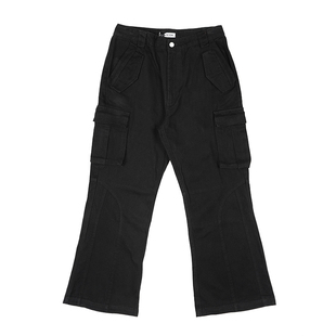 EGO FETCH 24SS 黑色多口袋机能工装长裤 户外宽松休闲裤