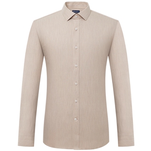 【牦牛绒】恺米切男士商务免烫长袖衬衫抗皱衬衣休闲保暖上衣