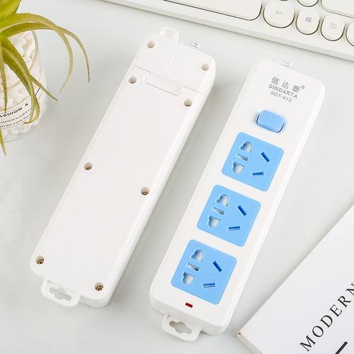 批发开关无线插座3插电源纯铜插板排带线家居不位排插带灯办公插