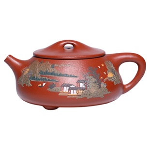 砂仙正宗宜兴紫砂壶纯手工彩绘景舟石瓢泡茶壶功夫茶具送男士礼物