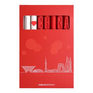 KACO我爱中国中性笔套装I love China字母爱心表白笔LOVE限定款水笔0.5中小学生中性笔情侣笔送礼文具套装