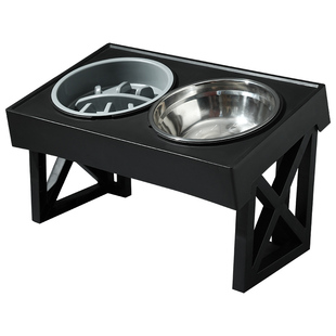 宠物狗碗中大型犬专用狗食盆高脚护颈防打翻狗盆喝水一体狗狗饭碗