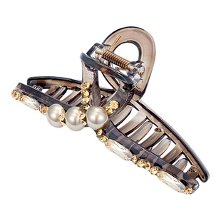 AJIDOU阿吉豆抓夹高级感鲨鱼夹水晶发卡半扎发夹子后脑勺发饰女