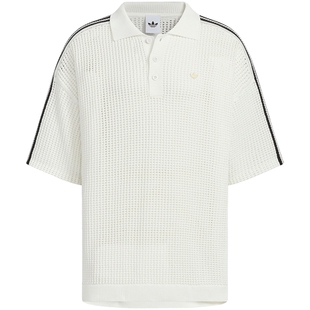 滔搏adidas阿迪达斯三叶草男子休闲网眼运动宽松短袖POLO衫KF0403