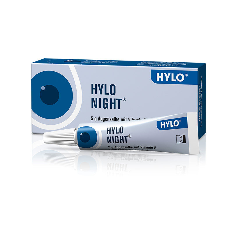 【自营】德国海露HYLO NIGHT夜用眼膏不含防腐剂5g 重度干眼补水
