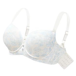 【反重力x】花色内衣 防下垂收副乳聚拢女薄大码大胸显小缎面文胸