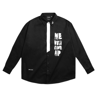 PHANTACi青春时报印花长袖衬衫