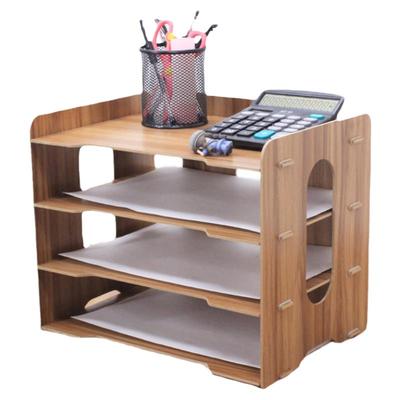 文件架木质创意资料置物架