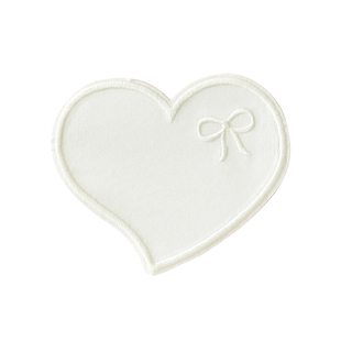 米白色自粘刺绣补丁布贴羽绒服破洞修补贴裙子毛衣裤子装饰贴高级